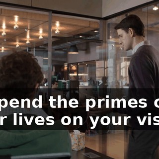 to spend the primes of their lives on your vision.