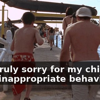 I'm truly sorry for my childish and inappropriate behavior.