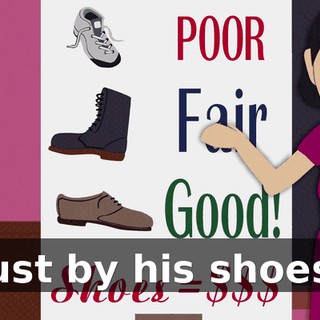 just by his shoes.