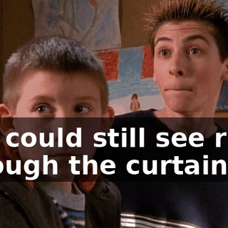 You could still see right through the curtains.