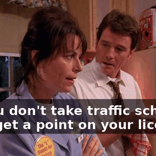 If you don't take traffic school, you get a point on your license.