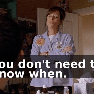 You don't need to know when.