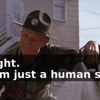 - Right. - I am just a human stain