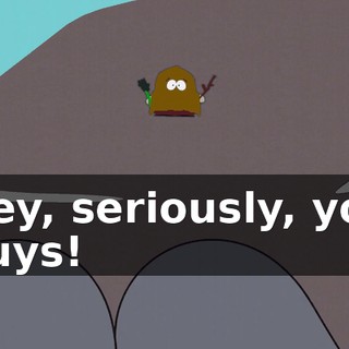 Hey, seriously, you guys!