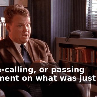 name-calling, or passing judgment on what was just said.