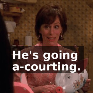 He's going a-courting.