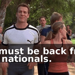 He must be back from the nationals.