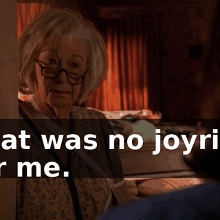 That was no joyride for me.