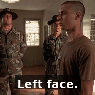 Left face.