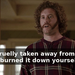 - so cruelly taken away from me... - You burned it down yourself.