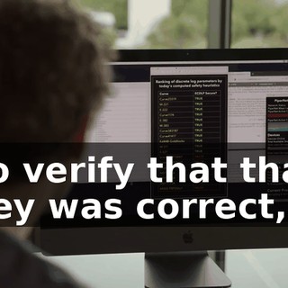 To verify that that key was correct,