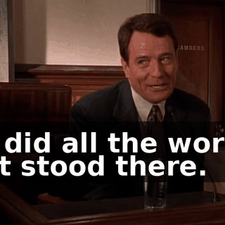 He did all the work. I just stood there.
