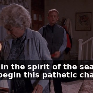 Well, in the spirit of the season, let's begin this pathetic charade.
