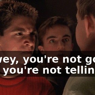 Dewey, you're not going and you're not telling.