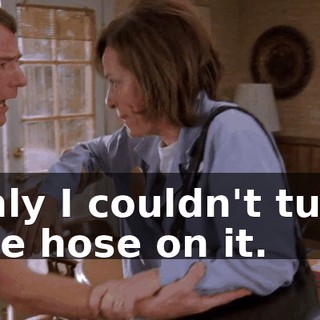 only I couldn't turn the hose on it.