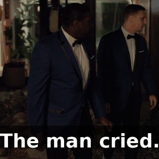 The man cried.