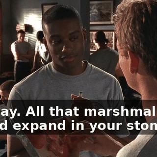 No way. All that marshmallow would expand in your stomach.