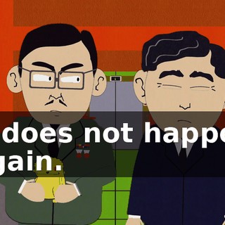 it does not happen again.