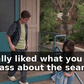 I really liked what you said in class about the search