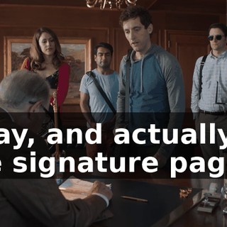 Okay, and actually, the signature page...