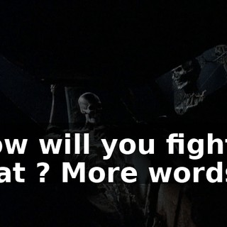 How will you fight that ? More words ?