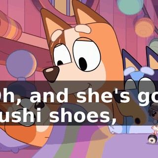 Oh, and she's got sushi shoes,