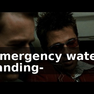 Emergency water landing-