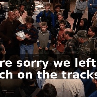 We're sorry we left the couch on the tracks