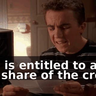 and is entitled to a full share of the credit