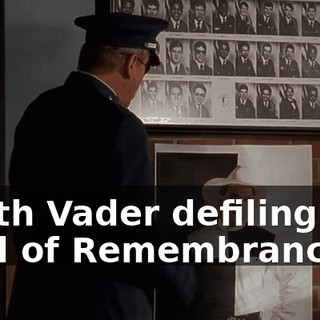 Garth Vader defiling our Wall of Remembrance.