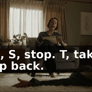 Um, S, stop. T, take a step back.