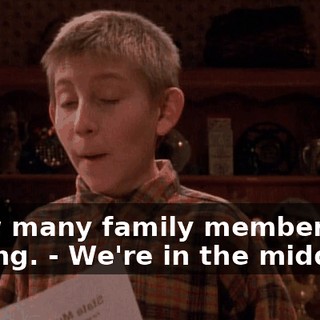 - how many family members are coming. - We're in the middle
