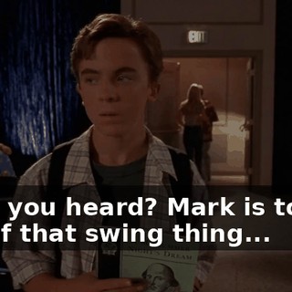 Have you heard? Mark is totally out of that swing thing...