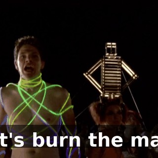 Let's burn the man!