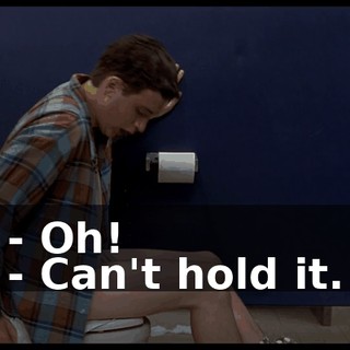 - Oh! - Can't hold it.