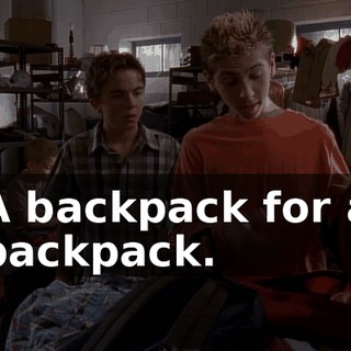 A backpack for a backpack.
