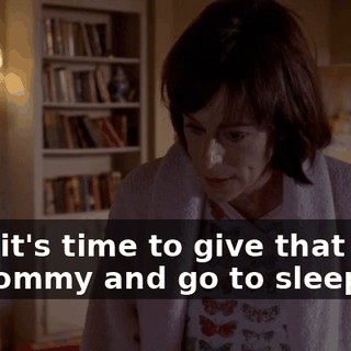 Now it's time to give that back to Mommy and go to sleep.
