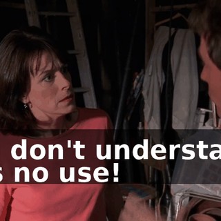 You don't understand. It is no use!