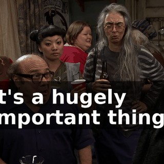 It's a hugely important thing!