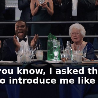 Uh, you know, I asked them not to introduce me like that.