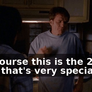 Of course this is the 20th, and that's very special.