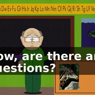 Now, are there any questions?