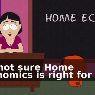 I'm not sure Home Economics is right for you.