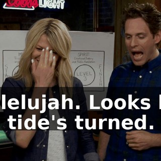 Hallelujah. Looks like the tide's turned.