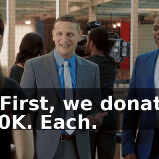 - First, we donate 10K. Each.