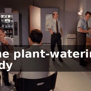 The plant-watering lady