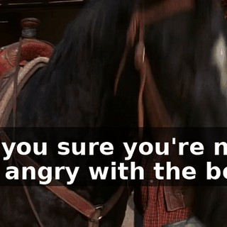 Are you sure you're not still angry with the boys?