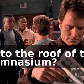 onto the roof of the gymnasium?