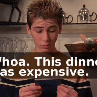 Whoa. This dinner was expensive.