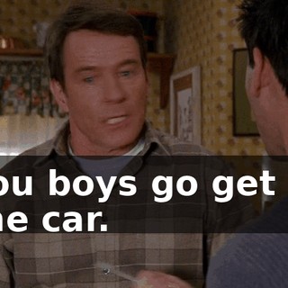 You boys go get in the car.